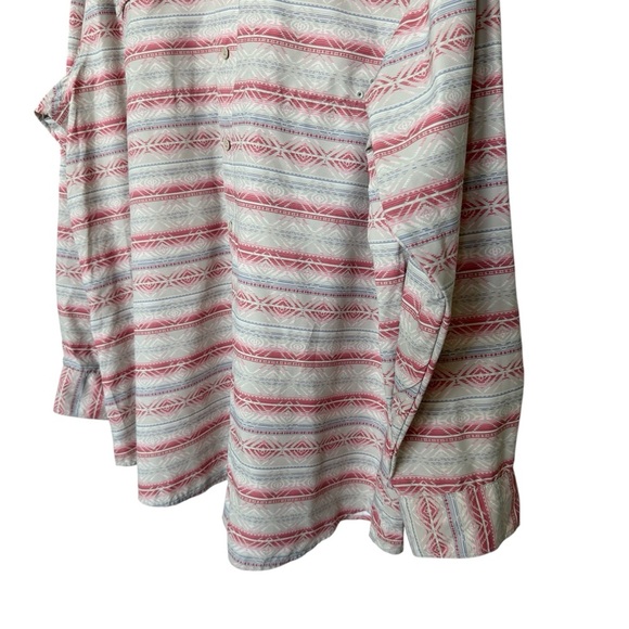 Ariat TEK Men's 2XL Long Sleeve Southwestern Print Button-Up Shirt Sweat Wicking - Picture 3 of 14